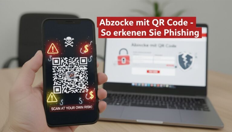 Abzocke mit QR Code - So erkennen Sie Phishing - Bildinhalt mit KI erstellt