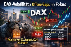 Alle wichtigen DAX Statistiken (DE40) mit offenen Gaps