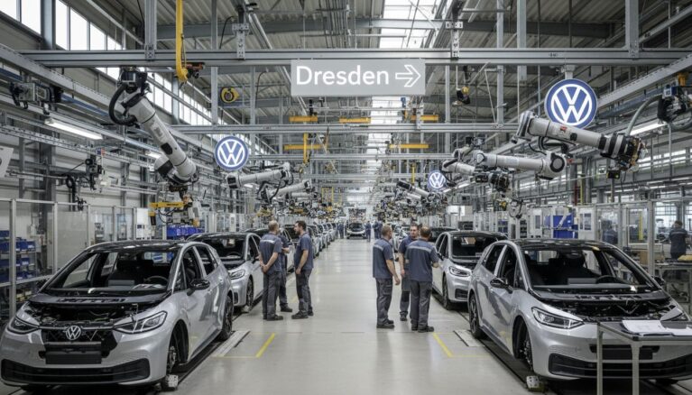 Volkswagen stoppt Autoproduktion in Dresden