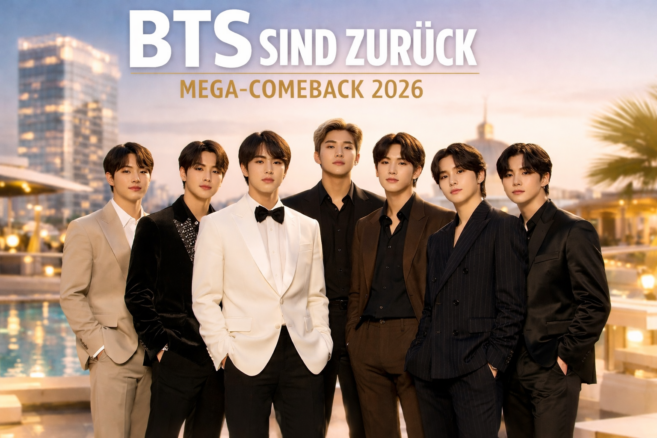 BTS sind zurück: Mega-Comeback 2026 - Bildinhalt mit KI erstellt
