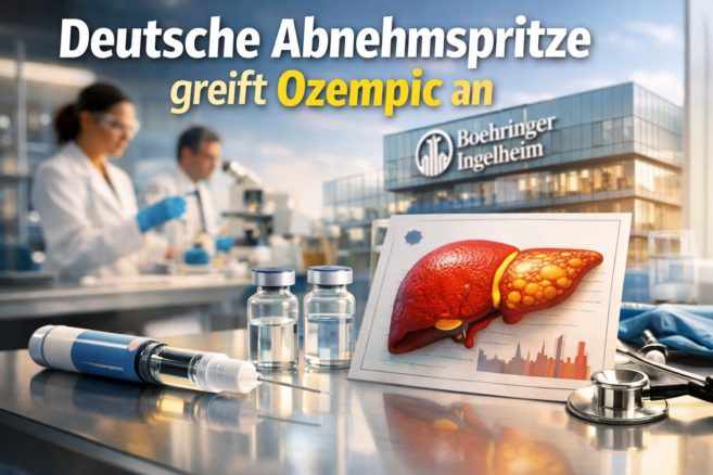 Deutsche Abnehmspritze greift Ozempic an - Bildinhalt mit KI erstellt