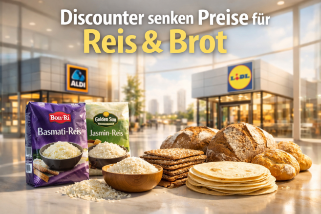 Preispaukenschlag zum Jahresbeginn: Discounter senken Preise für Reis & Brot