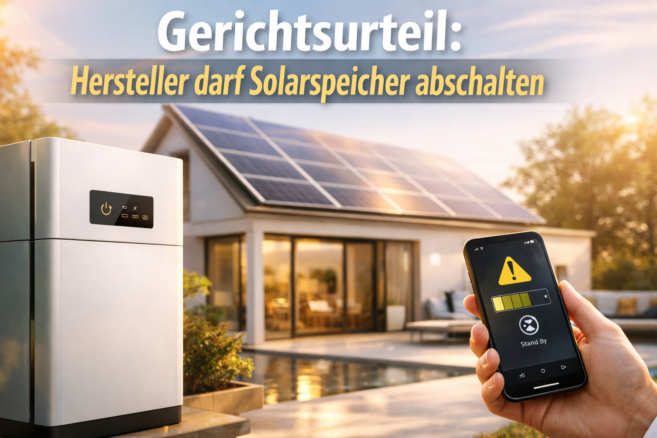 Hersteller darf Solarspeicher abschalten - Bildinhalt mit KI erstellt