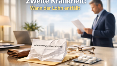 Zweite Krankheit: Wann der Lohn entfällt