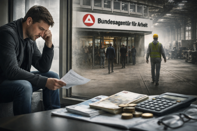 3,07 Millionen Menschen ohne Job - Arbeitslosigkeit 2026 auf Rekordhoch - Bildinhalt mit KI erstellt
