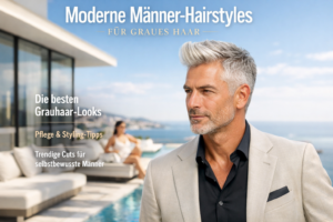 Moderne Männer-Hairstyles für graues Haar