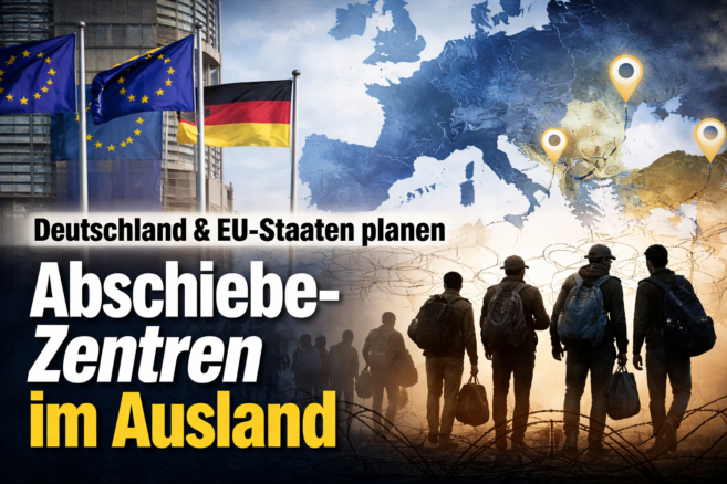 Abschiebe Zentren im Ausland - Bildinhalt mit KI erstellt