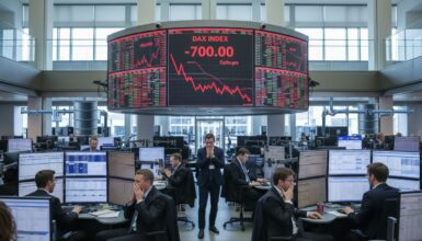 Dax stürzt wegen Gas und Öl 700 Punkte ab