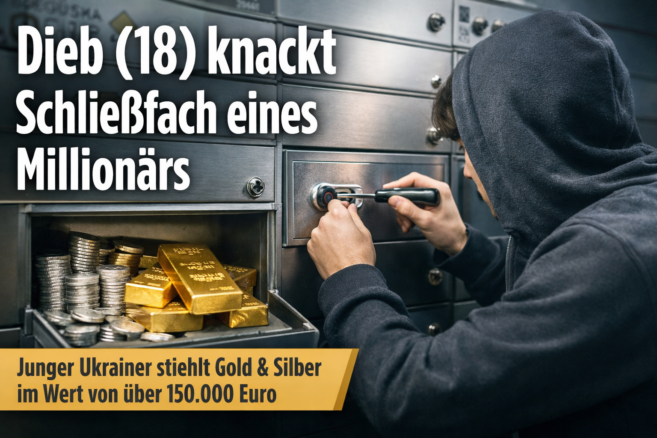 Dieb (18) knackt Schließfach eines Millionärs in Hannover - Bildinhalt mit KI erstellt