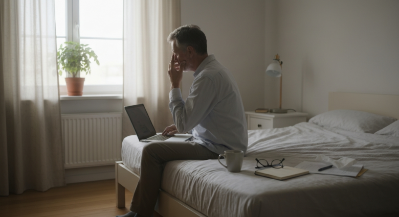 Chronischer Stress: So erkennen Sie die Warnsignale - Bildinhalt mit KI erstellt