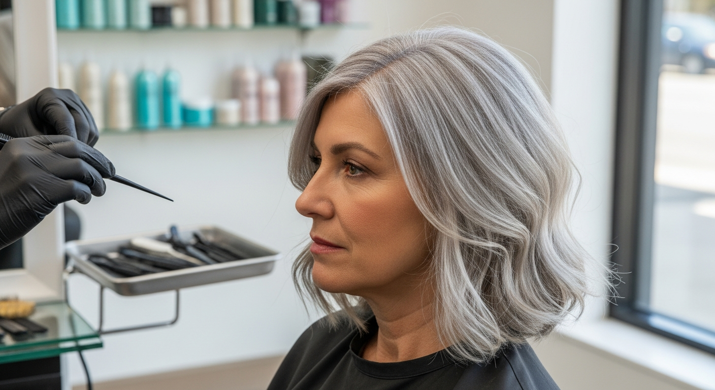 Graue Haare ab 50: So gelingt das perfekte Balayage