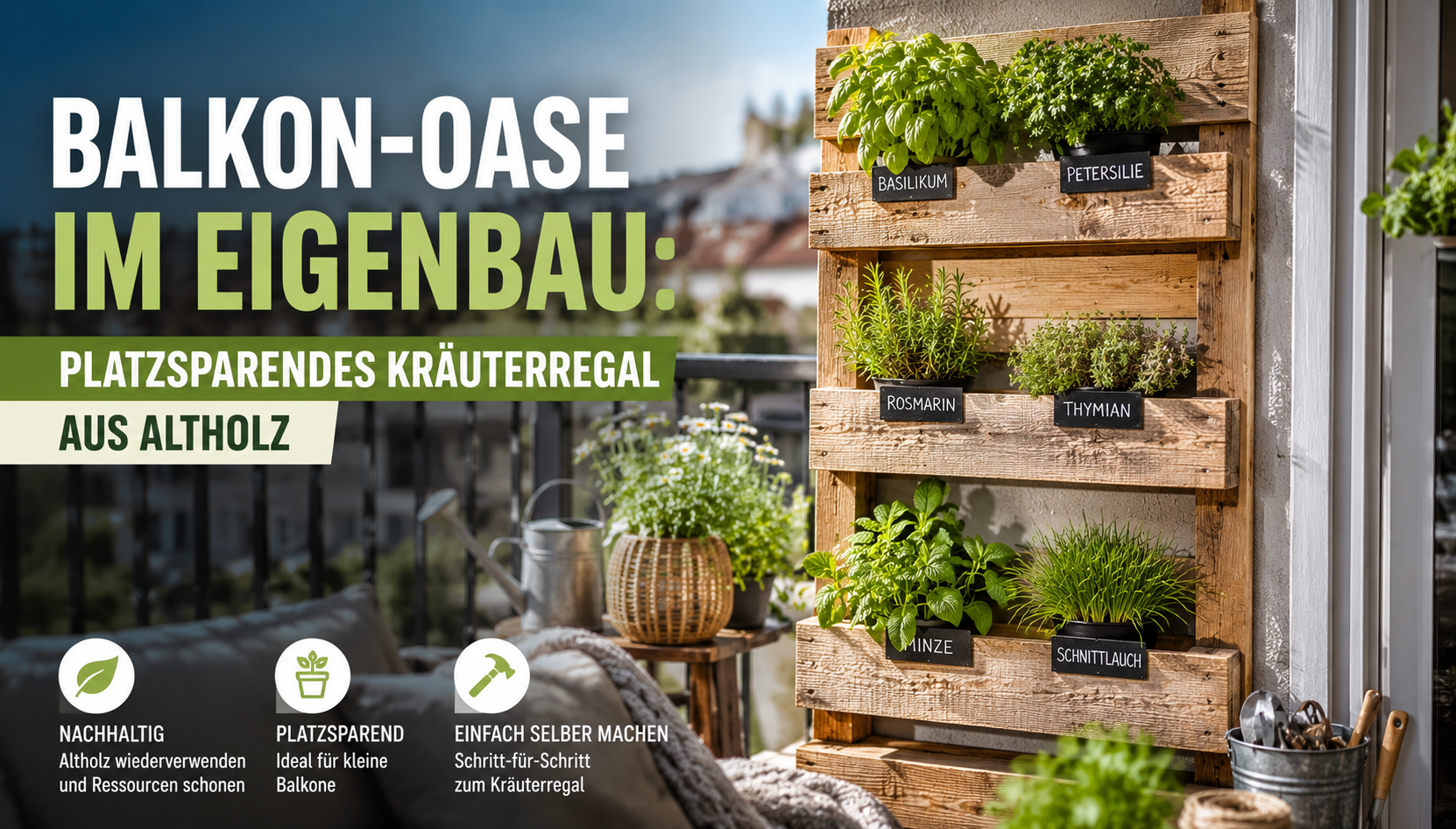 Balkon Oase im Eigenbau