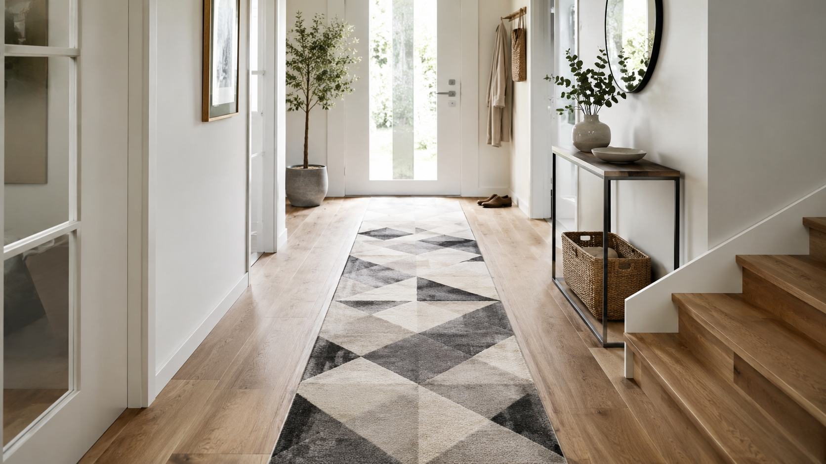Läufer mit geometrischem Muster