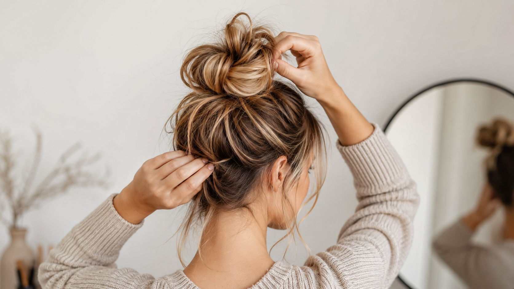 Messy Bun - Bildinhalt mit KI erstellt
