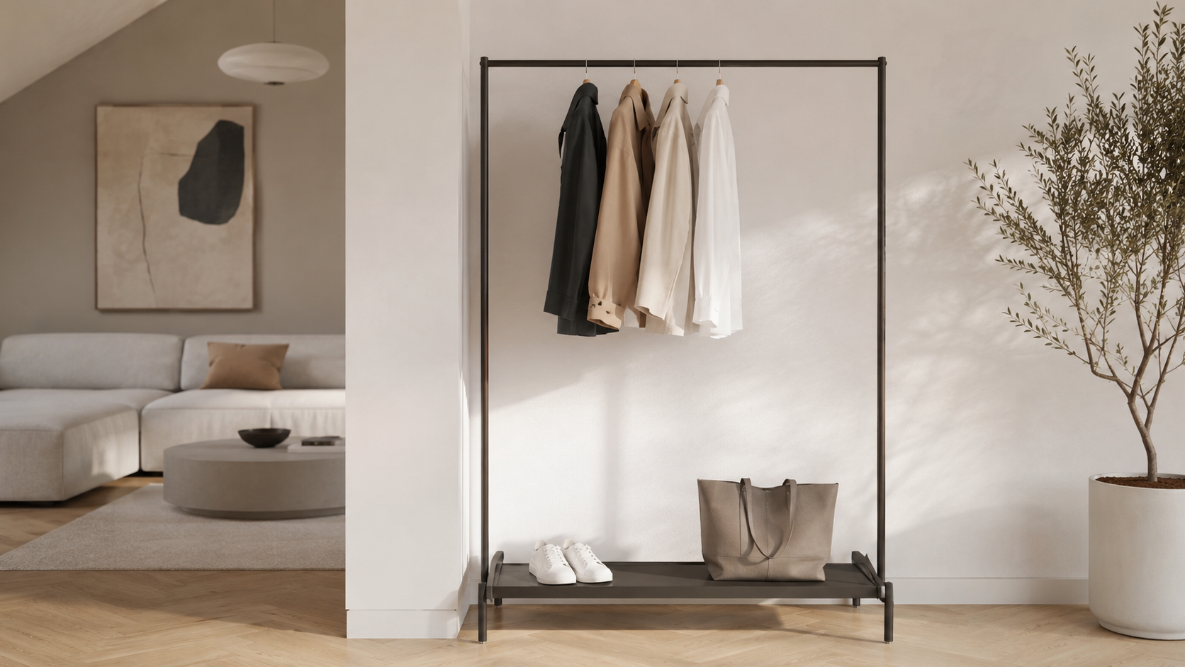 Minimalistischer Kleiderständer
