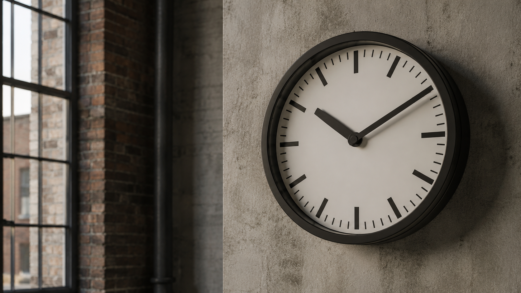 Wanduhr im Bahnhofs Stil