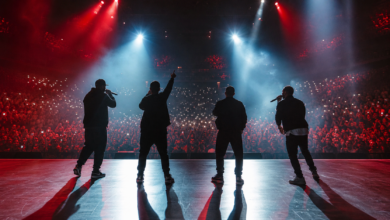 Die Fantastischen Vier Tour 2027: Termine und Tickets 13 - (Bildinhalt mit KI erstellt) - Bildinhalt mit KI erstellt Symbolisches Konzertbild zur Die Fantastischen Vier Tour 2027 - Bildinhalt mit KI erstellt
