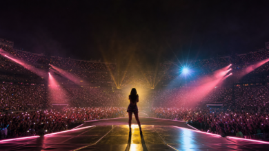 Symbolisches Konzertbild zur Taylor Swift Tour 2027 - Bildinhalt mit KI erstellt