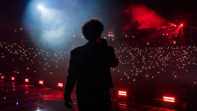 Symbolisches Konzertbild zur The Weeknd Tour 2027 - Bildinhalt mit KI erstellt
